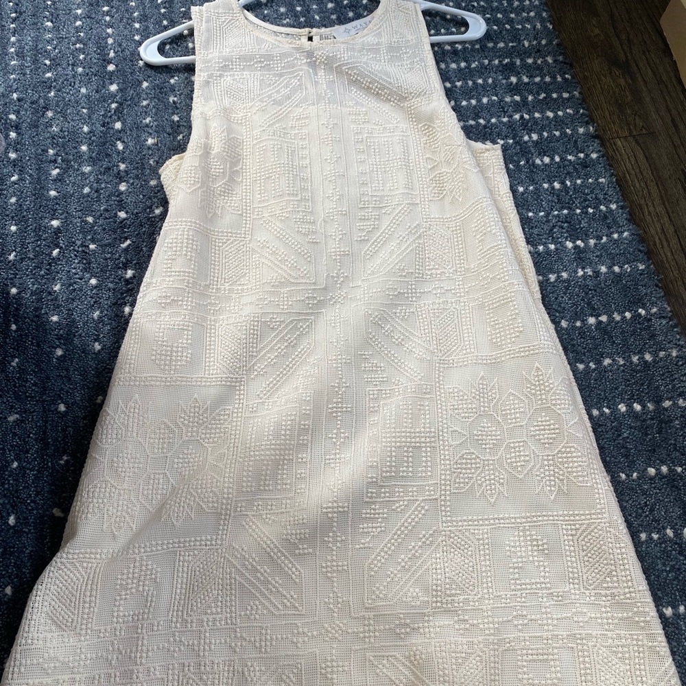 Cream embroidered summer dress